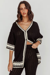 Cotton Relaxed Knit Shirt Black