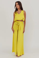 Wide Leg Pant Chartreuse