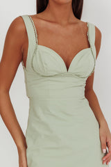 Matcha color Maxi Dress
