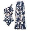 Print Pants One Piece Swimsuit Set