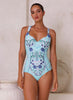 Floral Print Flared Skirt Swimsuit Set