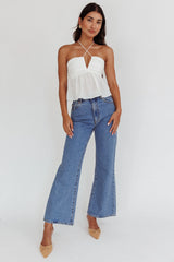 Halter Neck Cami Top Off White
