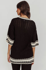 Cotton Relaxed Knit Shirt Black