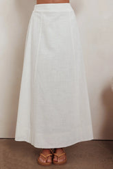 A-Line Maxi Skirt Off White