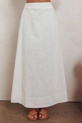A-Line Maxi Skirt Off White
