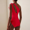 One Shoulder Two Piece Swimsuit Set