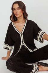 Cotton Relaxed Knit Shirt Black