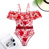 Retro printed Swimsuit Set