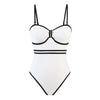 Polka Dot Print One Piece Swimsuit Set