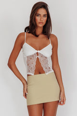 Lace Babydoll Top White