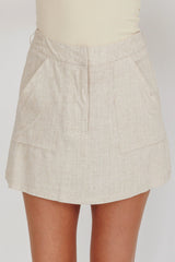 Linen Skort Sand