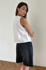 Tie Front Vest Top White