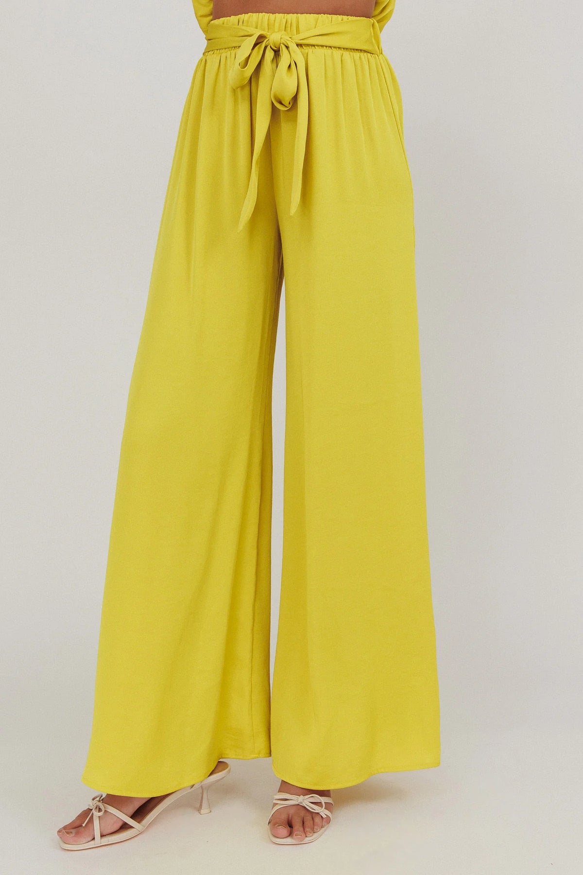 Wide Leg Pant Chartreuse