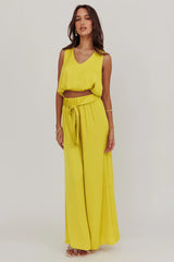 Wide Leg Pant Chartreuse
