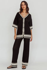 Cotton Relaxed Knit Shirt Black