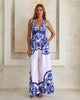 V Neck Print Two Piece Swimsuit Set
